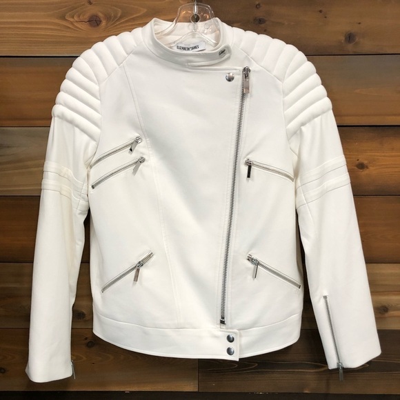 Elizabeth and James Quilted White Fabric Jacket NWT Small - Picture 3 of 13